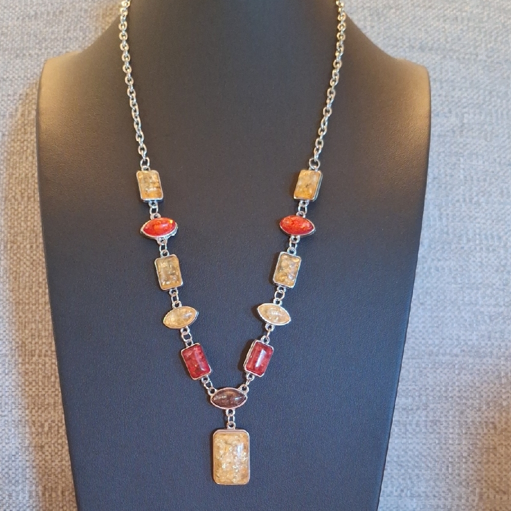 Multicolor Drop Necklace